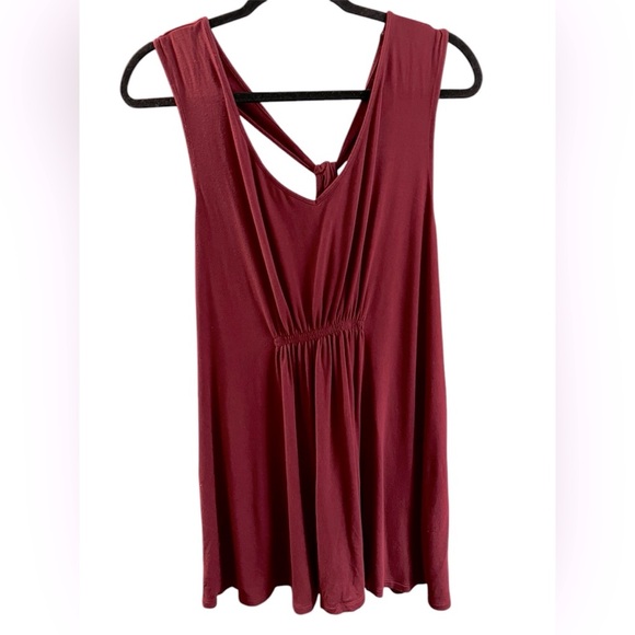 Old Navy Maternity V-Neck Twist-Back Tank Top - Burgundy/Cranberry - Size XXL - Picture 1 of 5